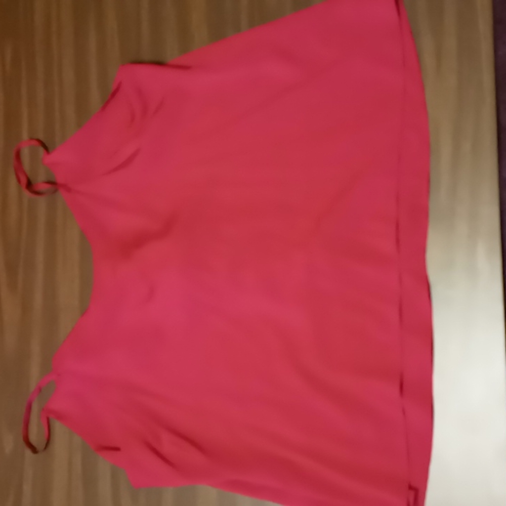 Forever 21 Magenta Sleeveless Blouse with Ruffles 3X - Picture 2 of 3